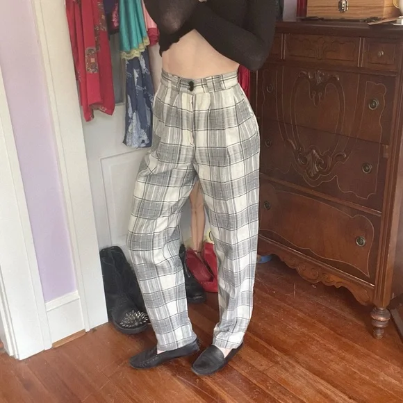 Vintage Bill Blass Checkered Trousers - Picture 3 of 8